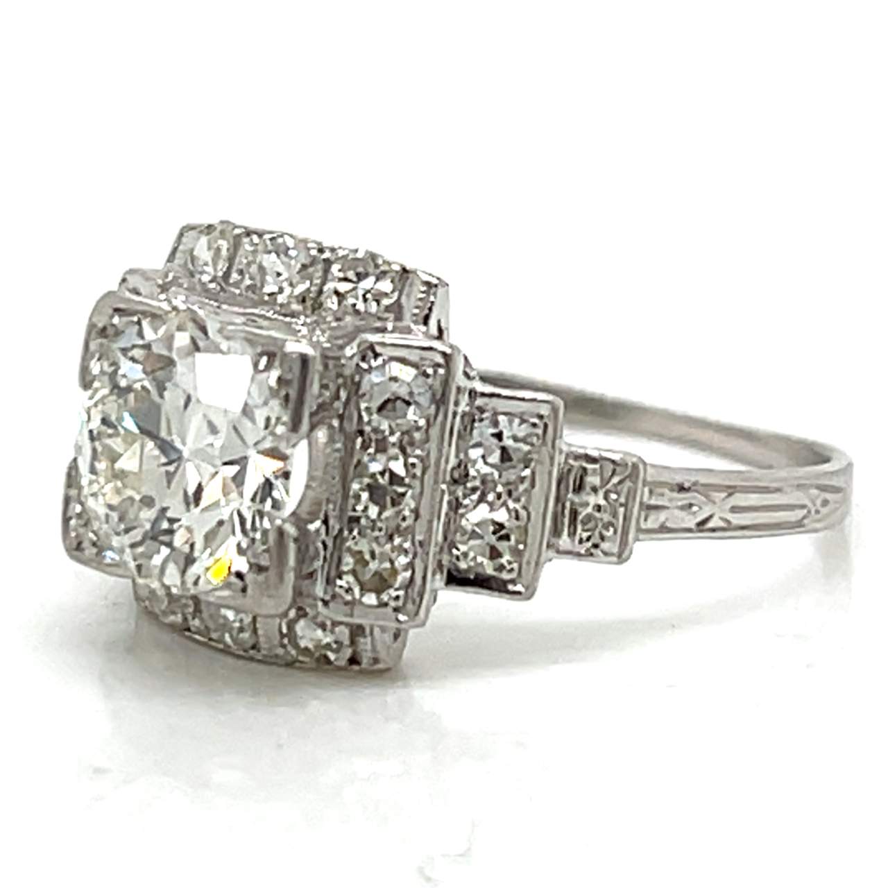Art Deco Platinum Diamond Ring