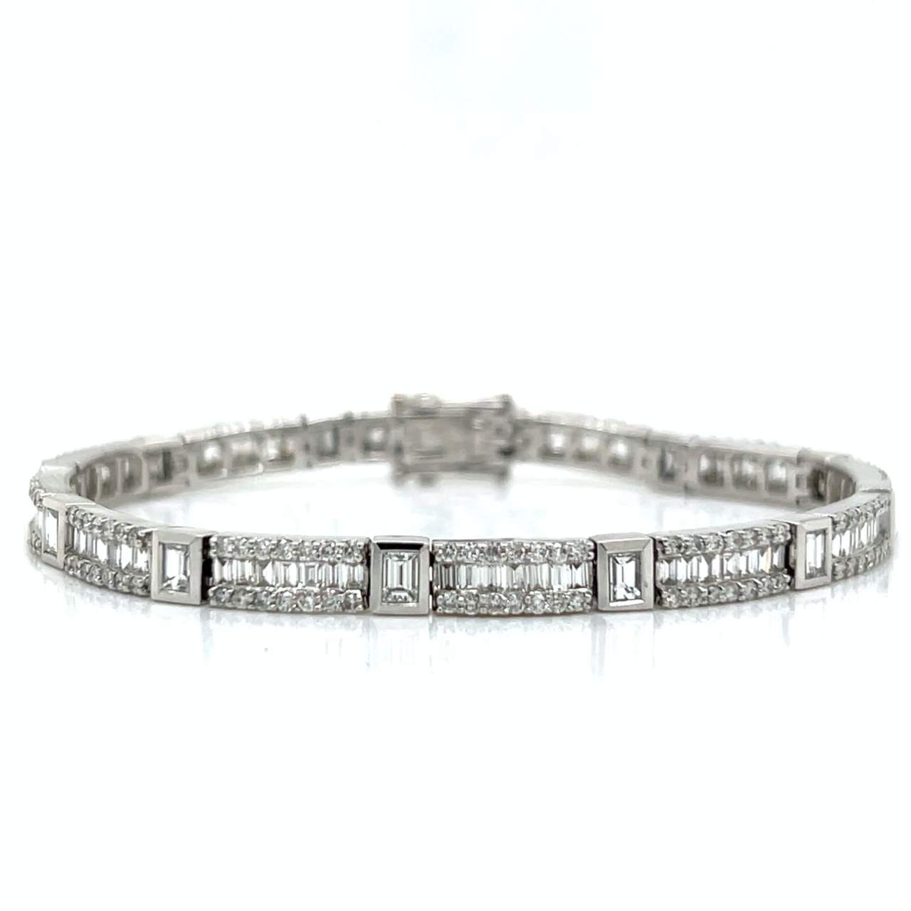 18K White Gold 4.11 Ct. Diamond Bracelet