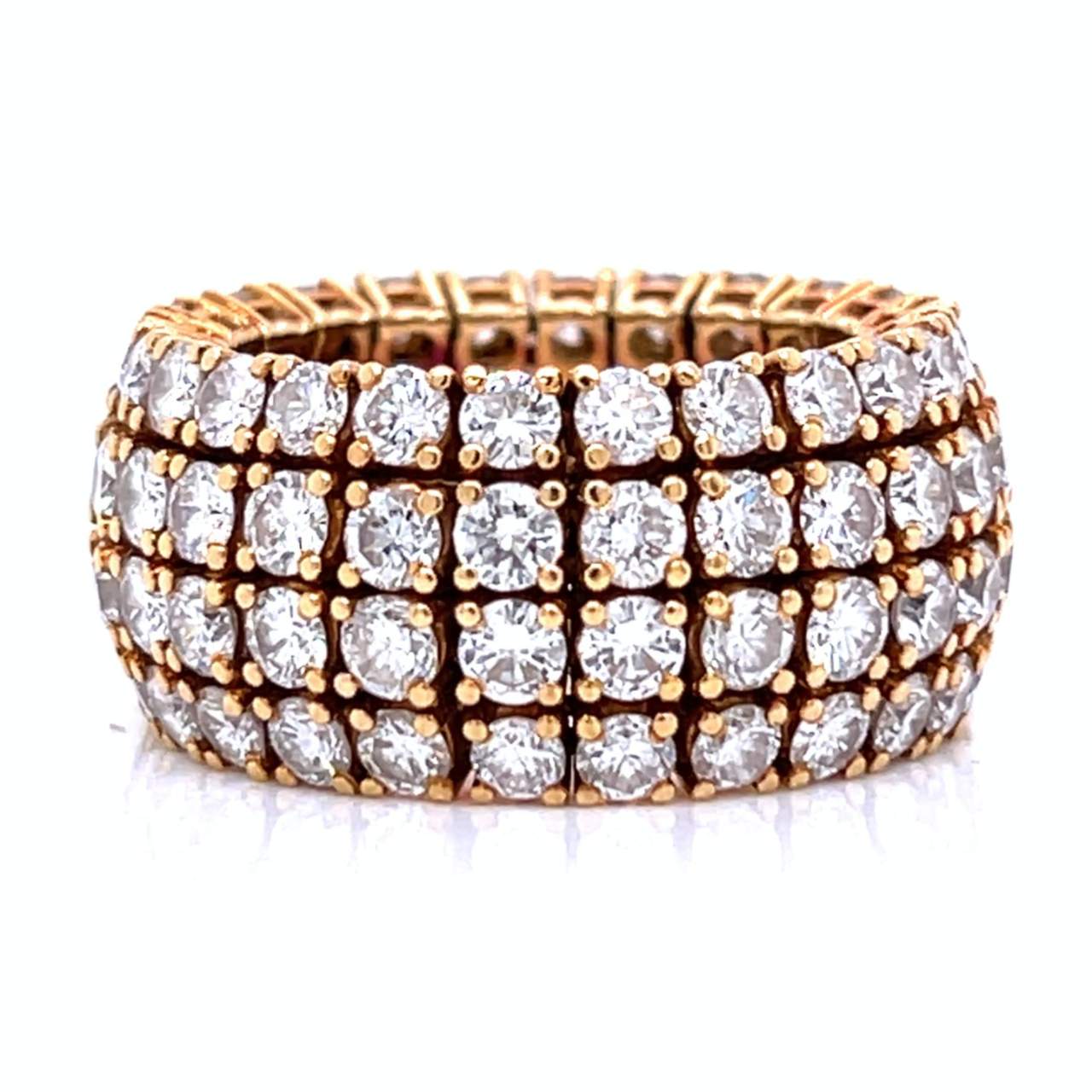 18K Yellow Gold Flexible Diamond Band