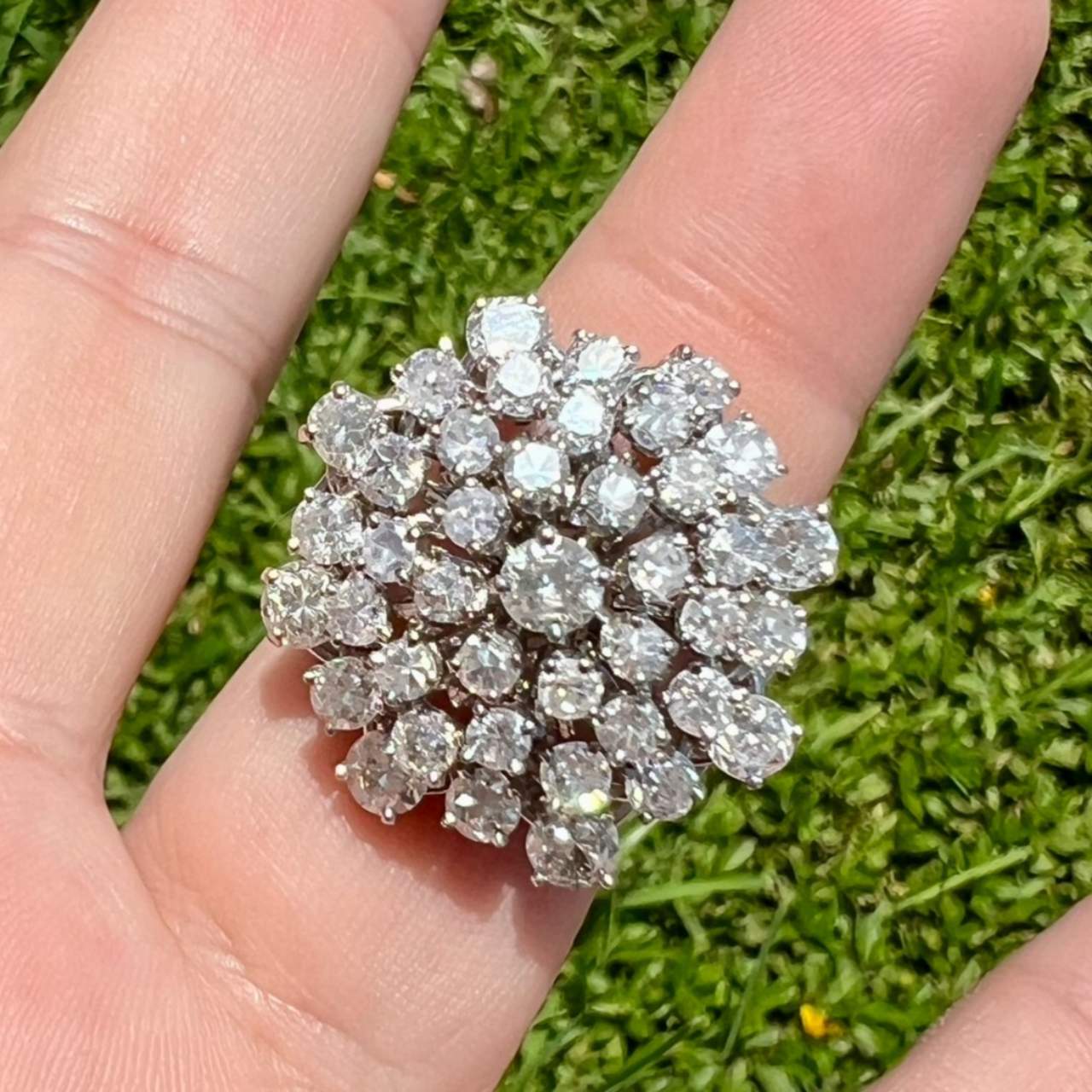 14K White Gold & Palladium 5.65 Ct. Diamond Ring