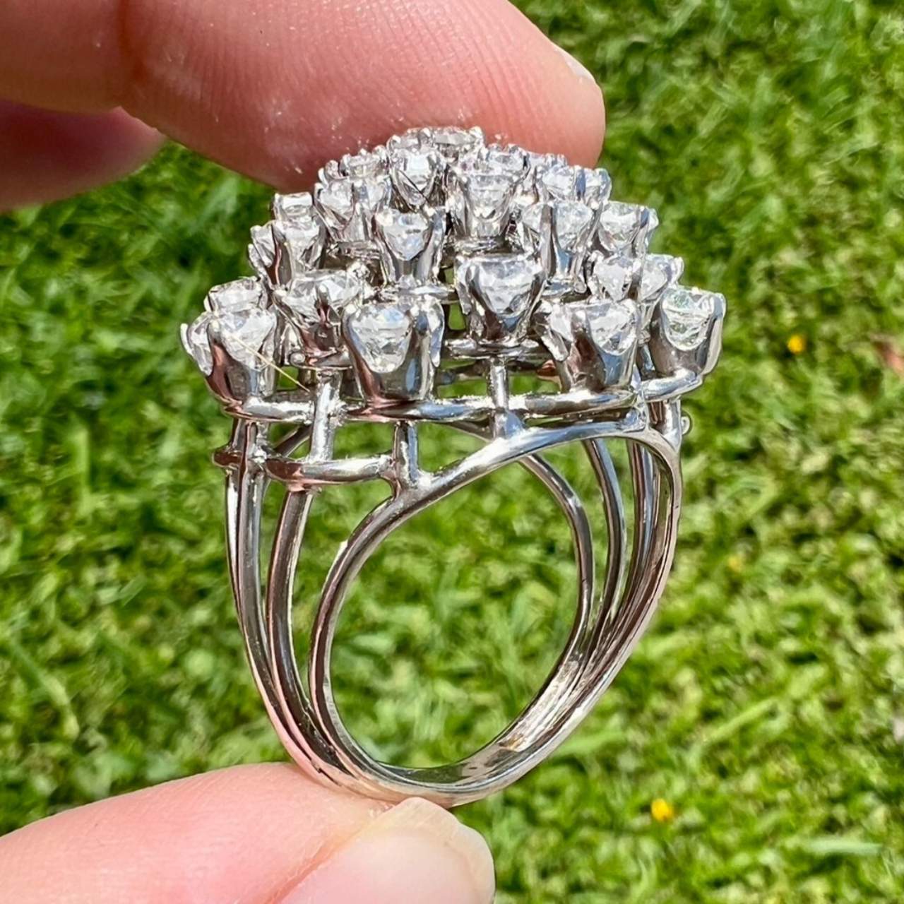 14K White Gold & Palladium 5.65 Ct. Diamond Ring