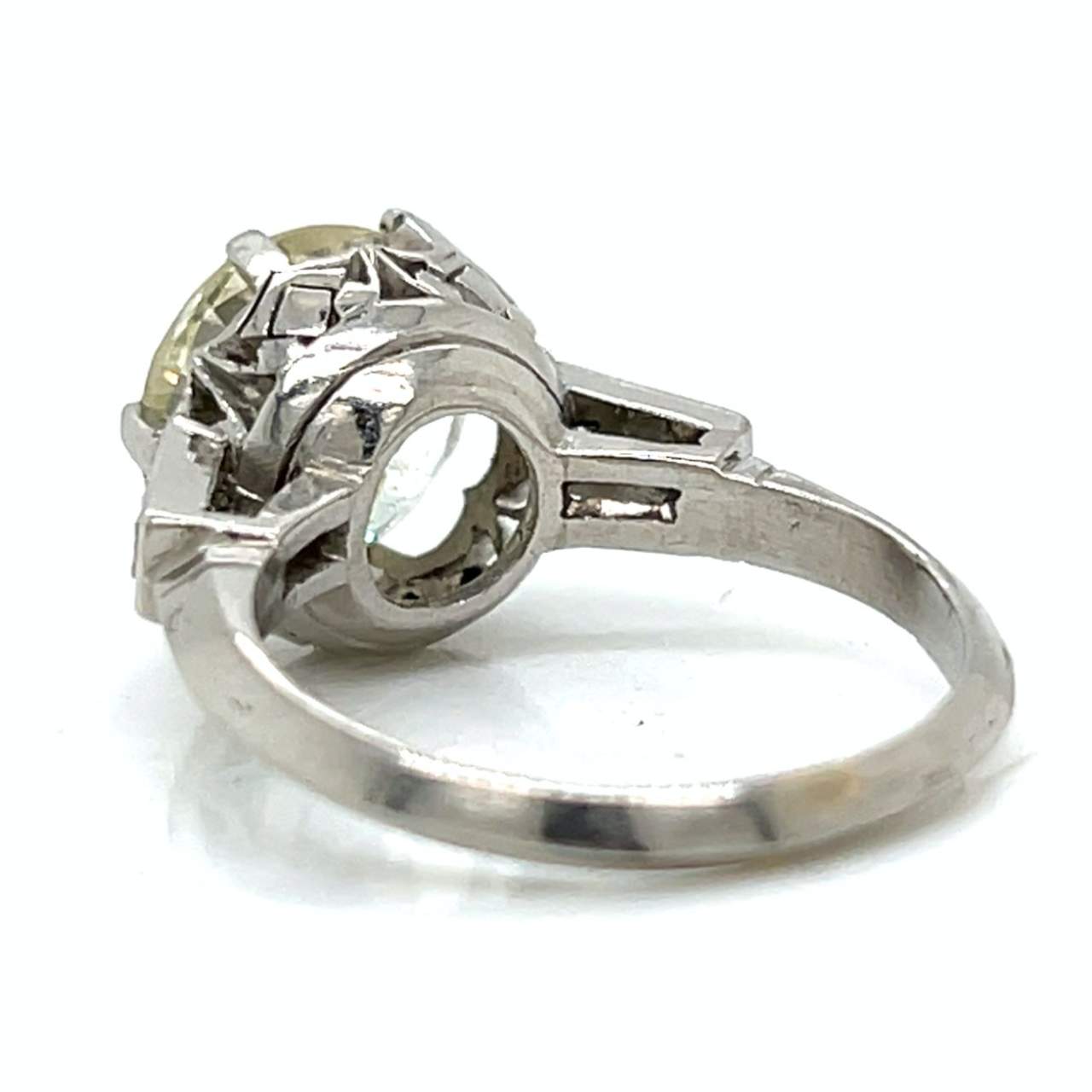 18K White Gold 3.18 Ct. European-cut Diamond Ring - Image 3