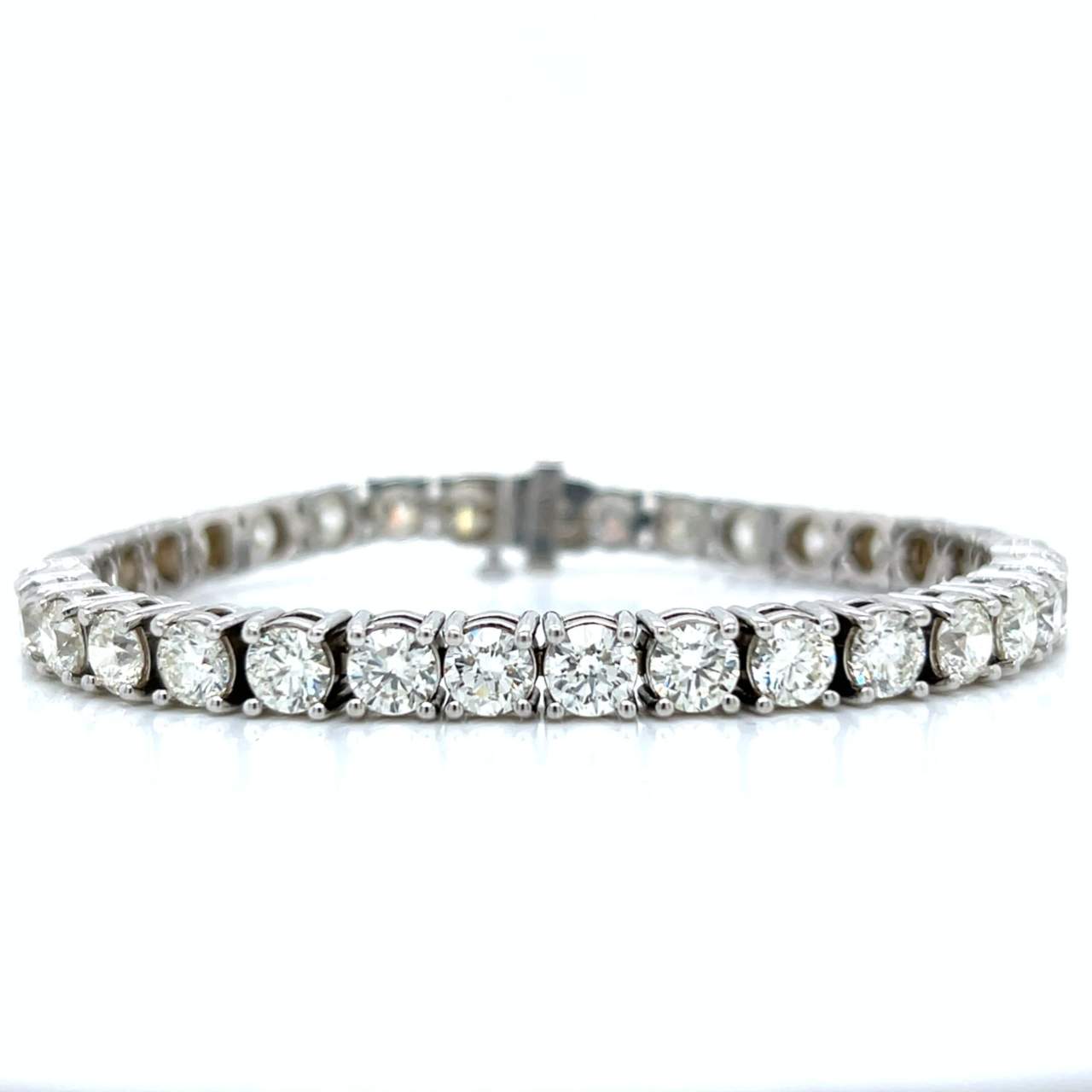 14K White Gold 16.50 Ct. Diamond Tennis Bracelet