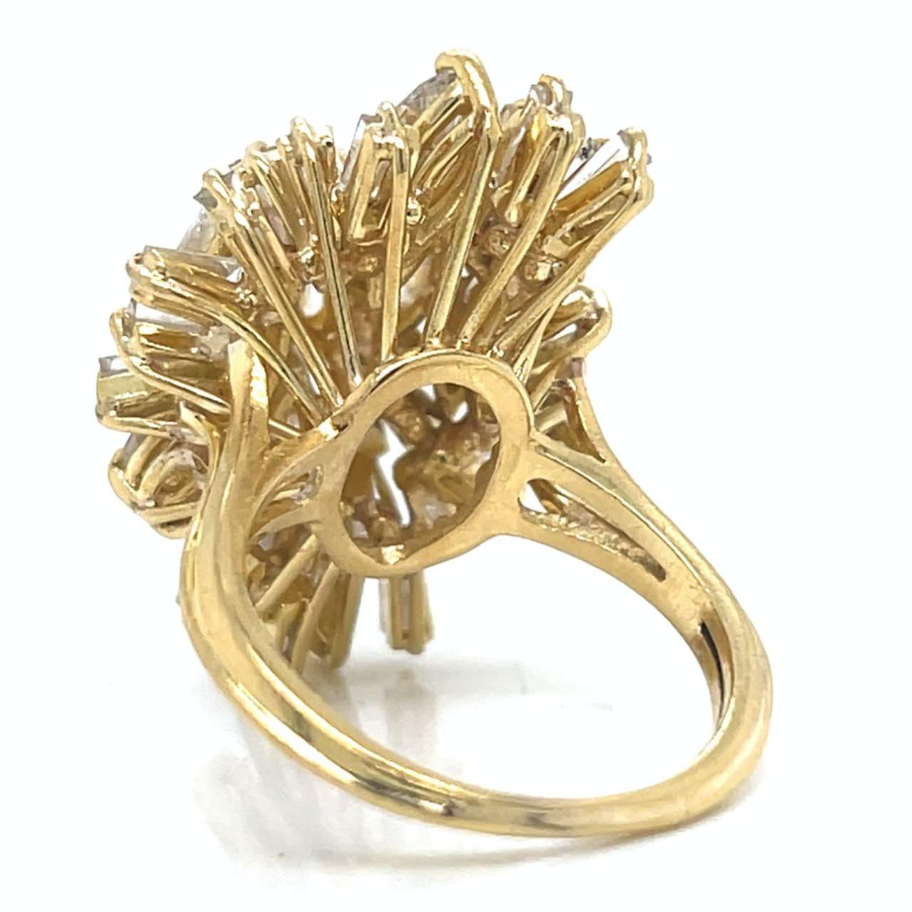 18K Yellow Gold 6.37 Ct. Diamond Ring