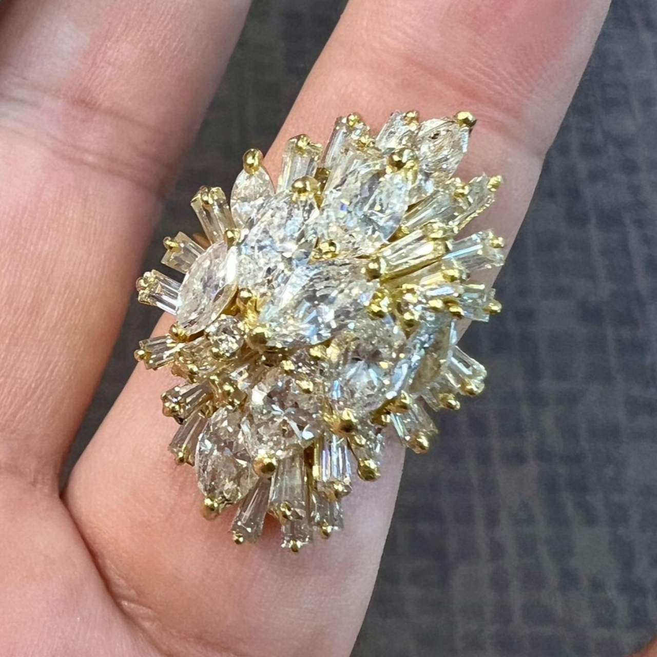 18K Yellow Gold 6.37 Ct. Diamond Ring