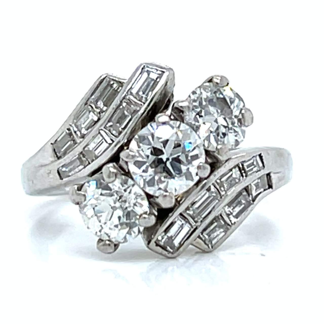 Art Deco Platinum 1.80 Ct. Diamond Ring