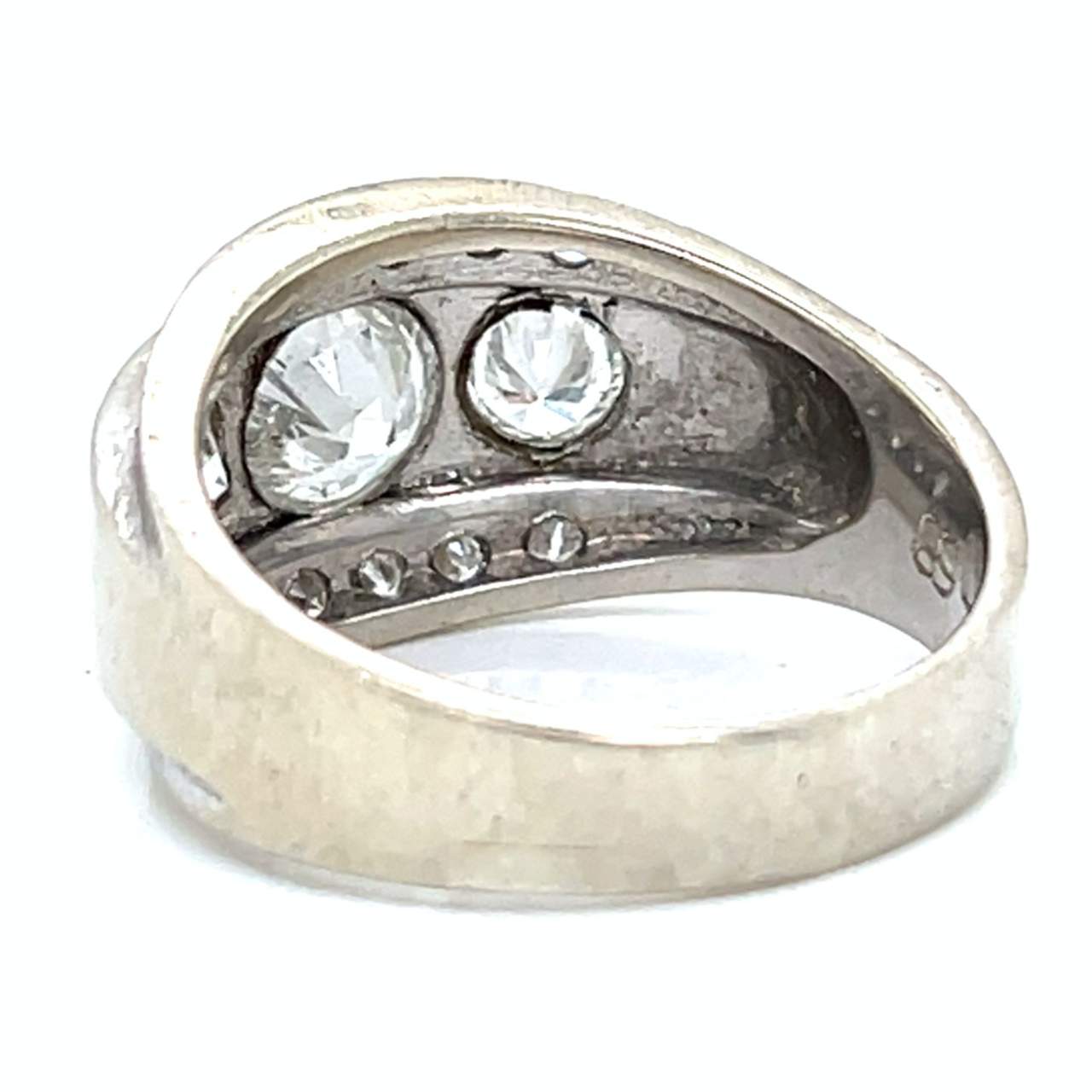 1950’s 14K White Gold Diamond Ring