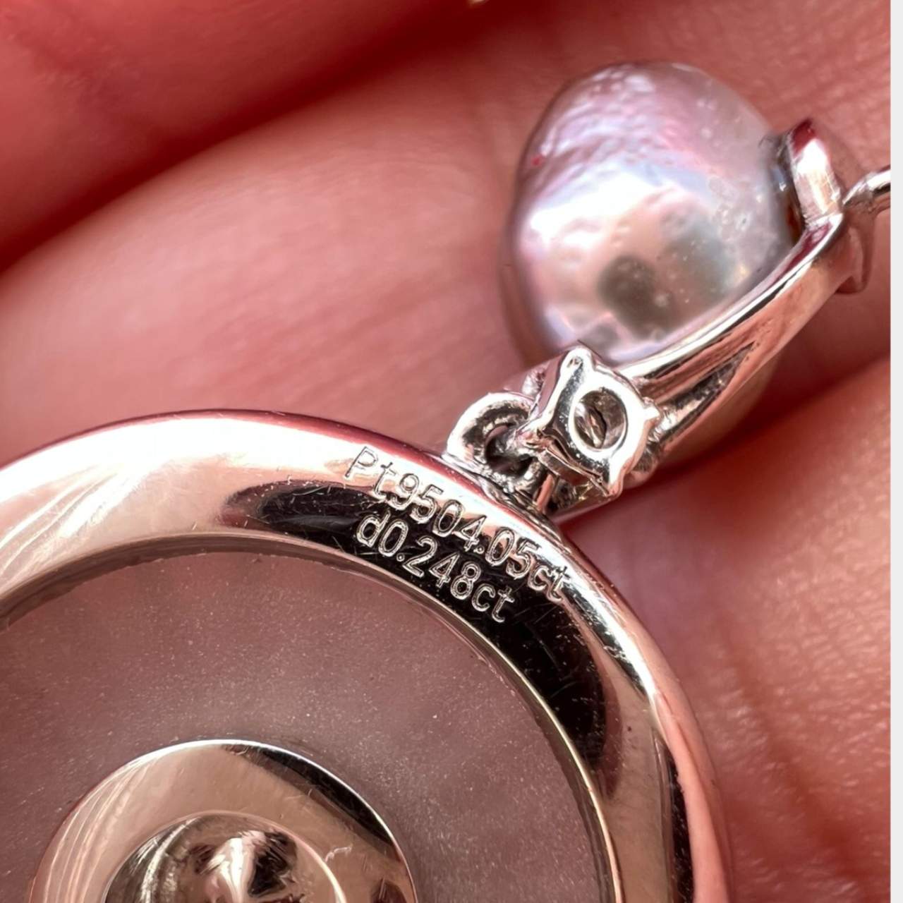 FEI LIU Platinum Pearl & Diamond Earrings