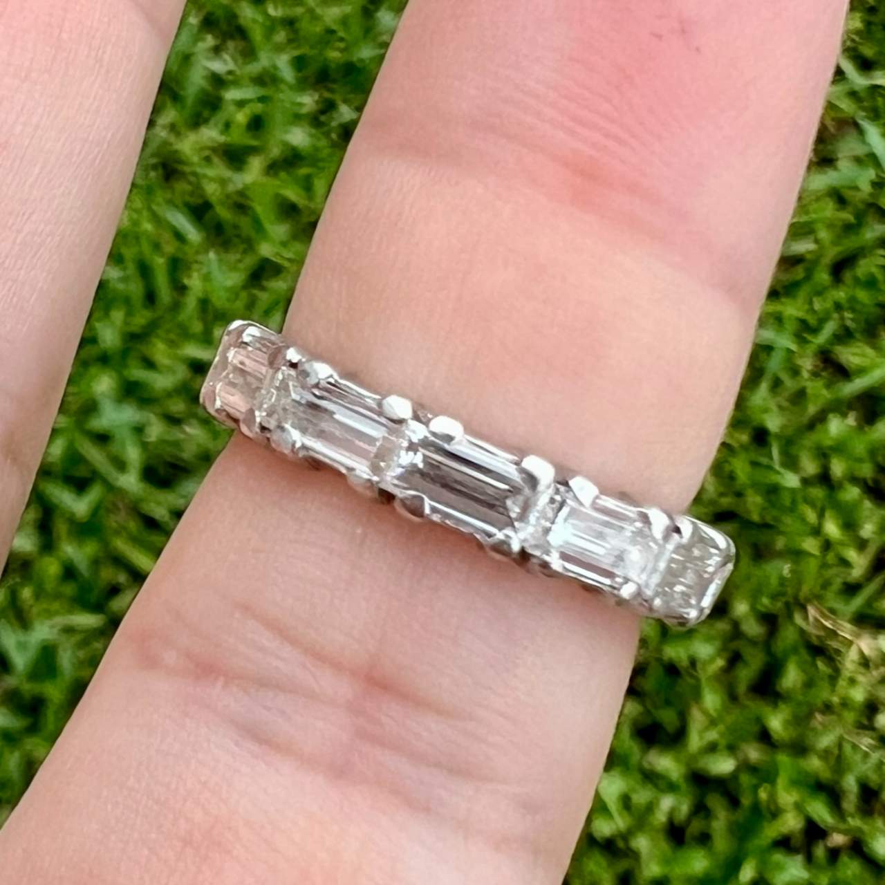 Art Deco Platinum 2.50 Ct. Diamond Eternity Band