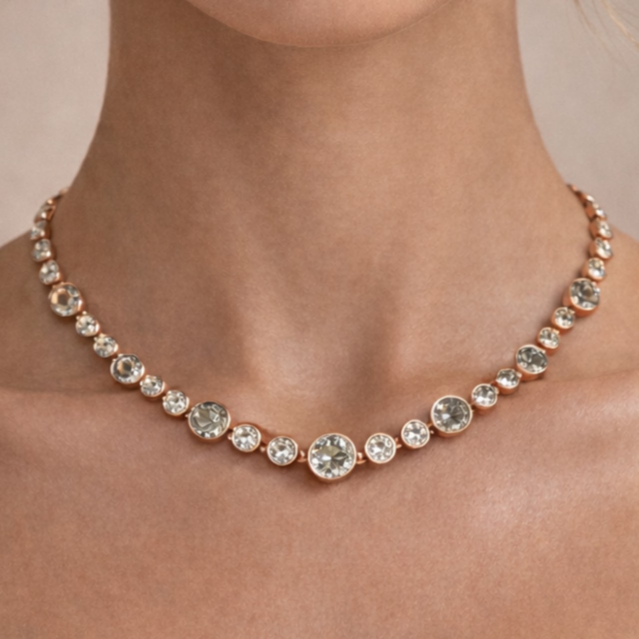 ROBERTO COIN 20K Rose Gold 41.00 Ct. Fancy Diamond Necklace