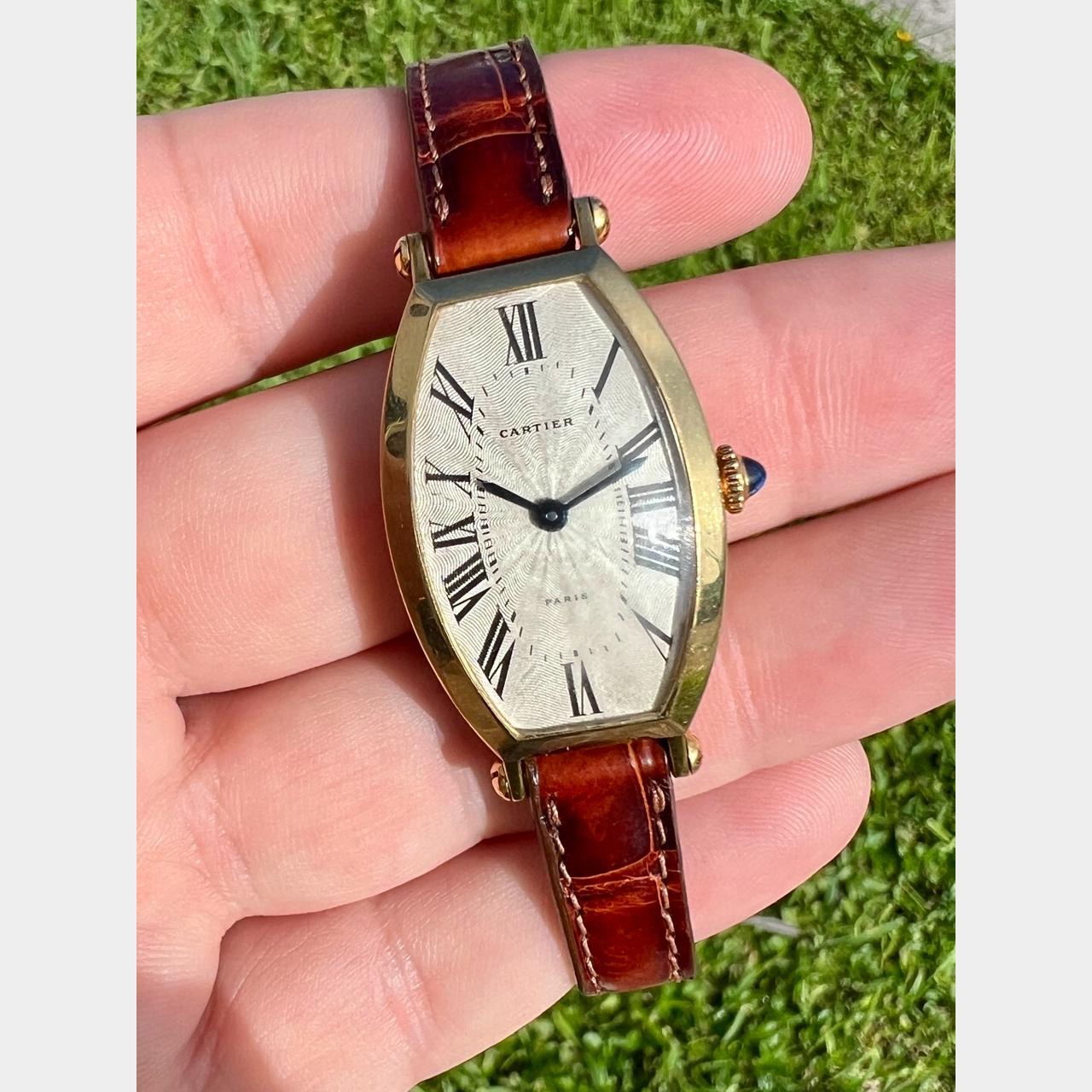 CARTIER 1980’s 18K Yellow Gold Ladies Tonneau