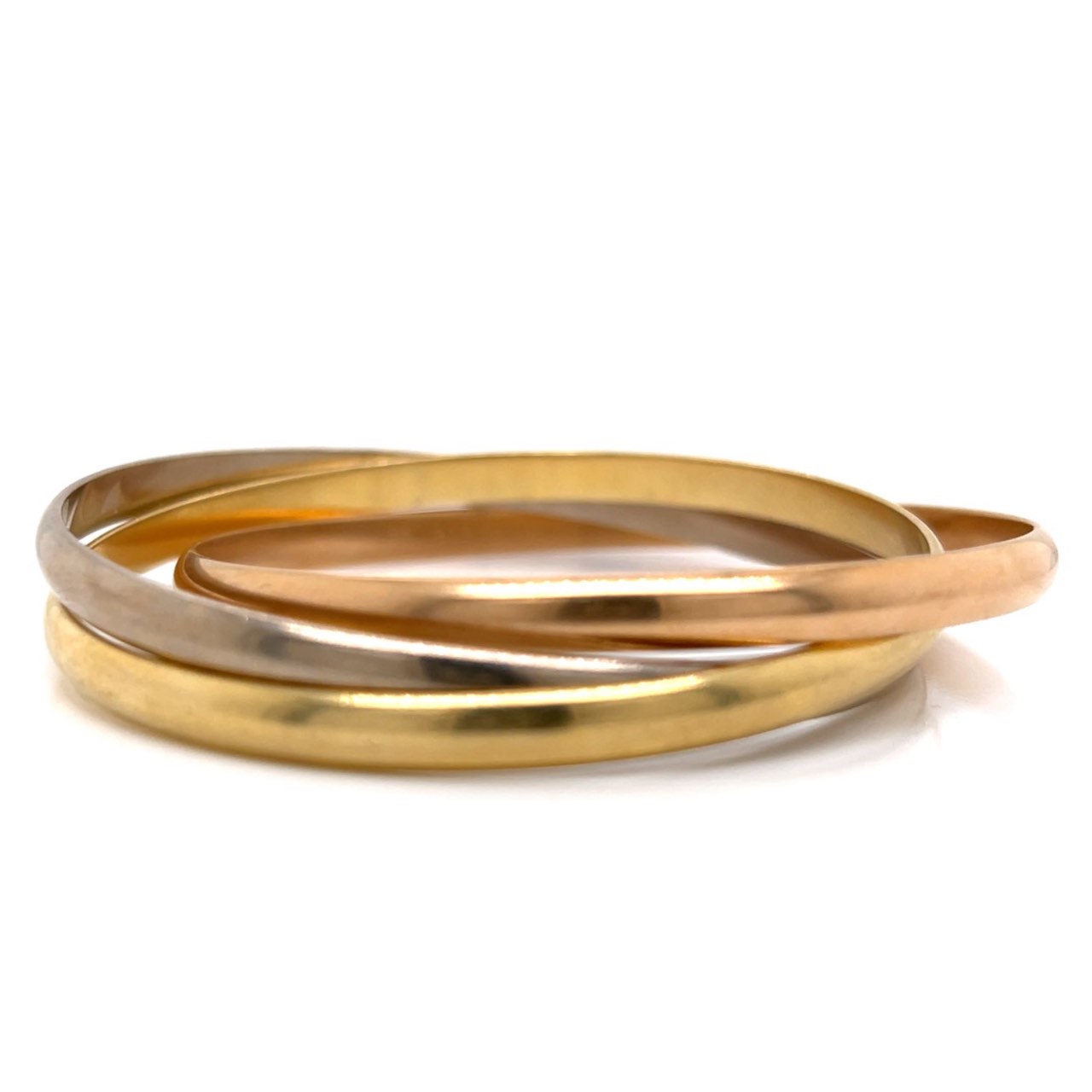 CARTIER 18K Trigold Trinity Classic Bangles