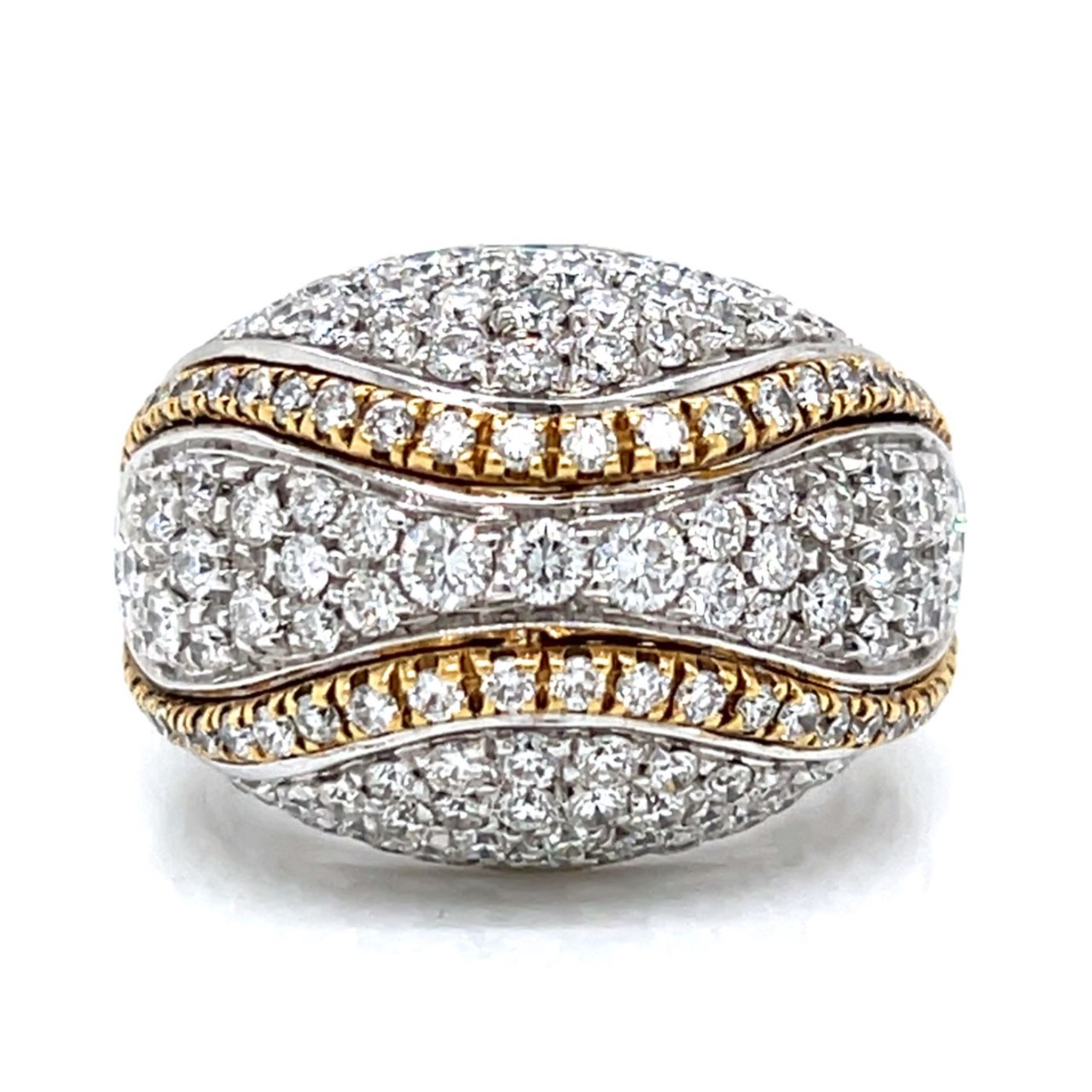 DAMIANI 18K White Gold 5.10 Ct. Diamond Ring