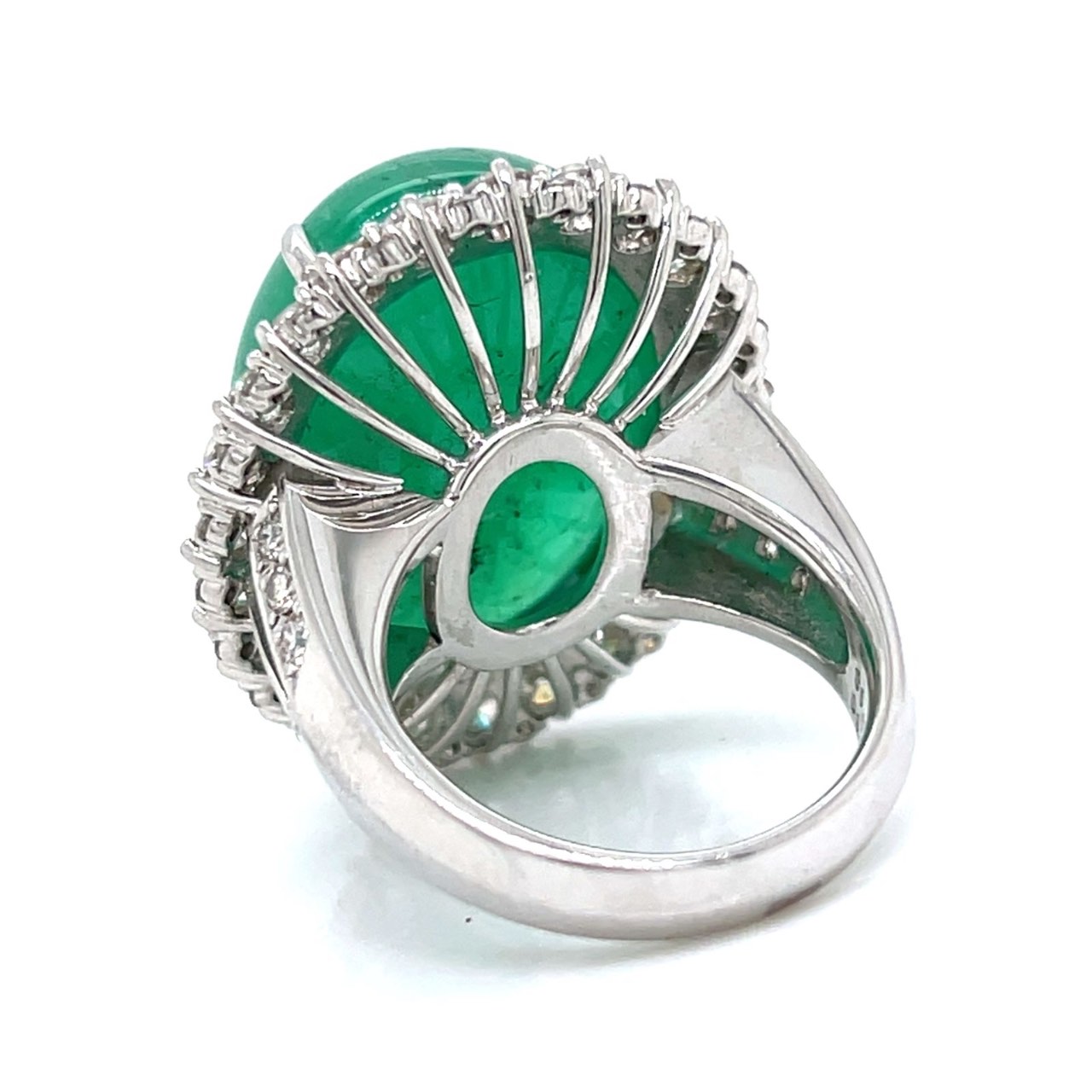 Platinum Certified 36.55 Ct. Emerald & Diamond Ring - Image 3