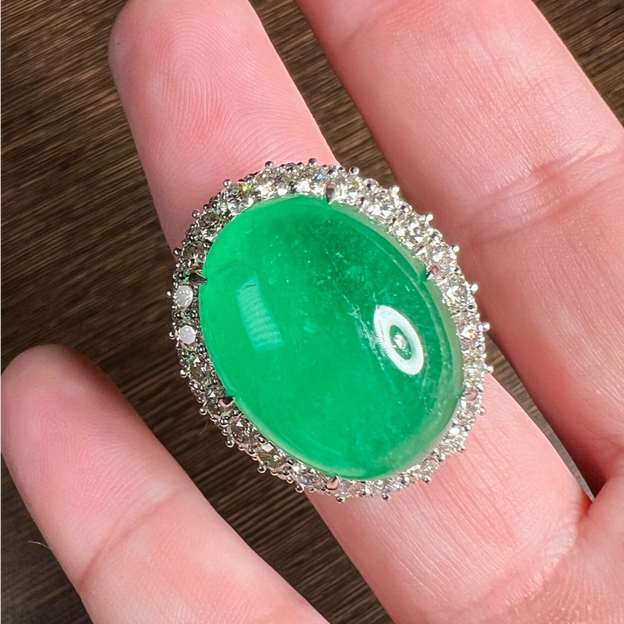 Platinum Certified 36.55 Ct. Emerald & Diamond Ring - Image 4