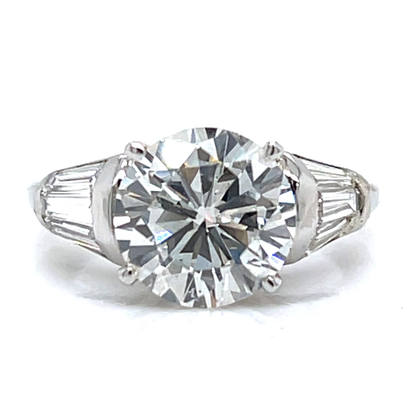 Platinum GIA Certified 3.00 Ct. Diamond Engagement Ring