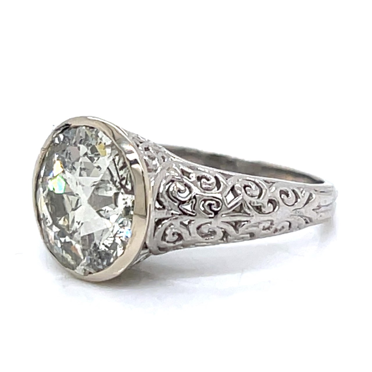Art Deco Platinum 6.14 Ct. Diamond Ring - Image 2