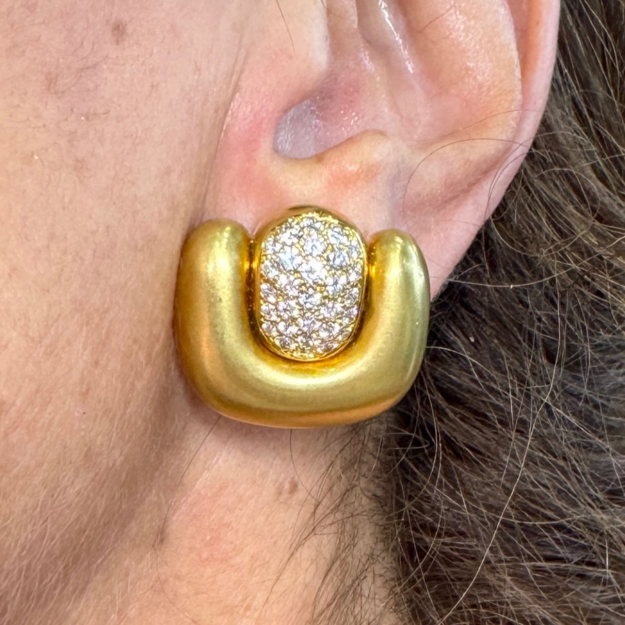 M. STONE 18K Yellow Gold Diamond Earrings