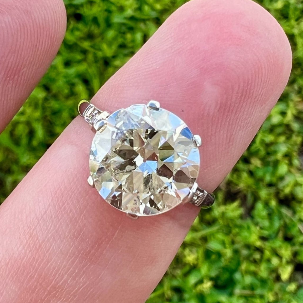 Art Deco Platinum 3.52 Ct. Diamond Ring