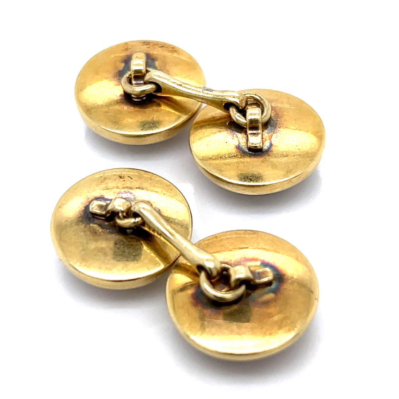 Art Deco 14K Yellow Gold Equestrian Cufflinks