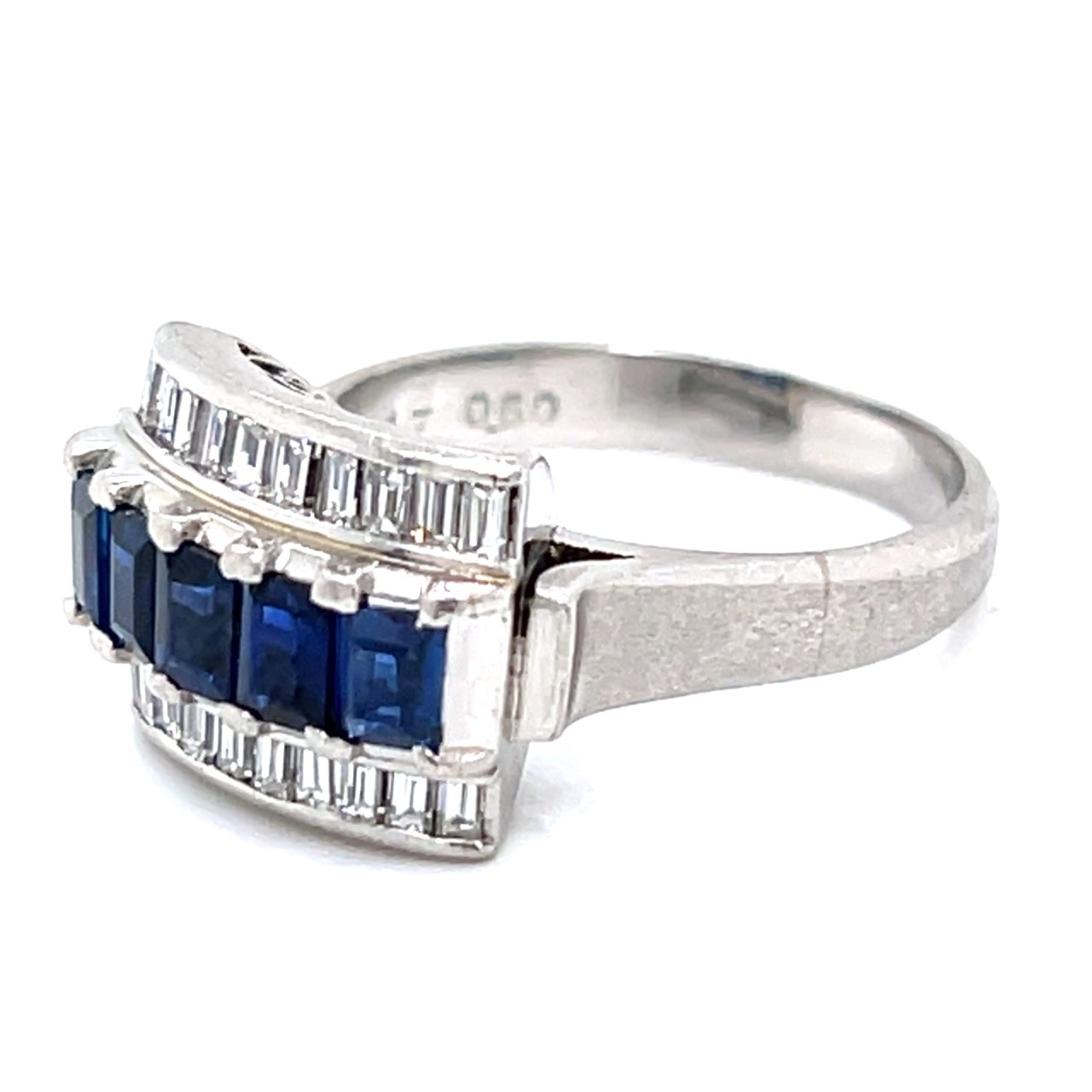 Platinum Sapphire & Diamond Ring