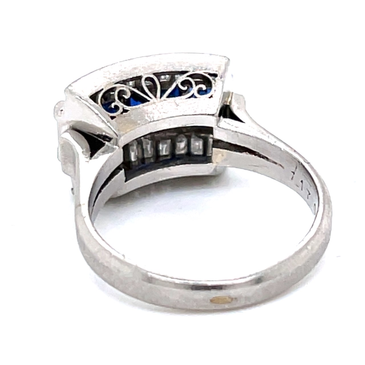 Platinum Sapphire & Diamond Ring