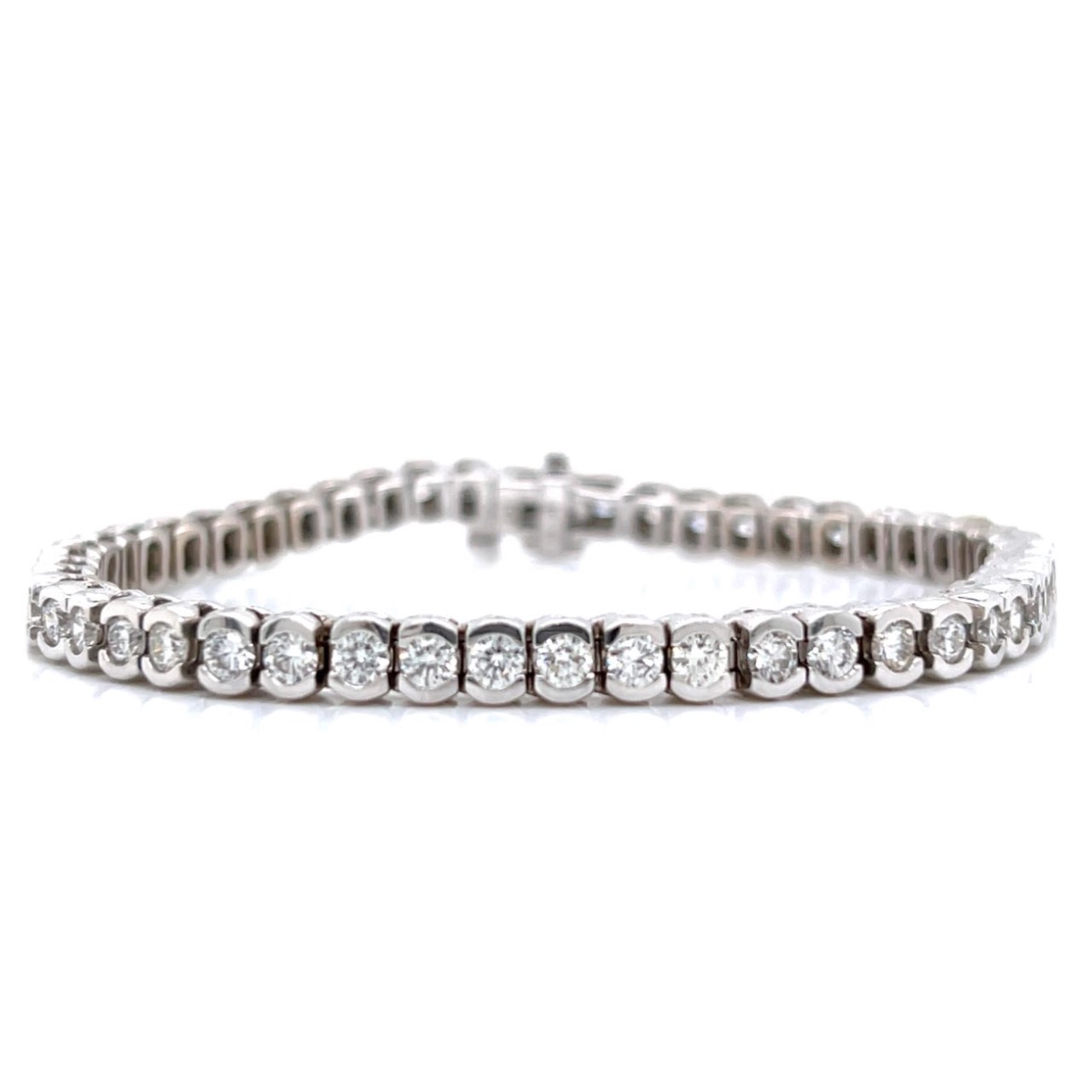 14K White Gold 6.00 Ct. Diamond Tennis Bracelet