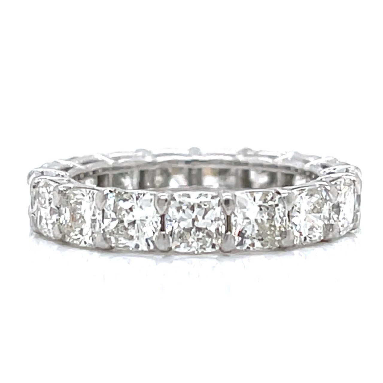 Platinum 5.00 Ct. Cushion-cut Diamond Eternity Band