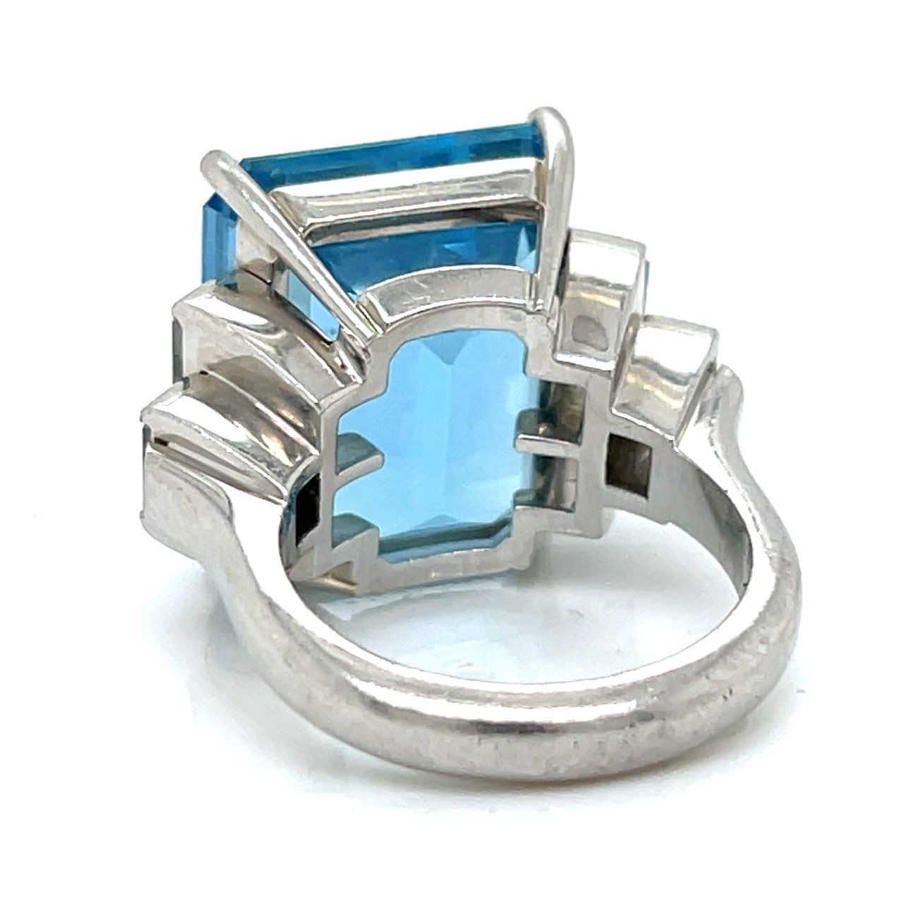 Platinum 22.14 Santa Maria Aquamarine & Diamond Ring - Image 3