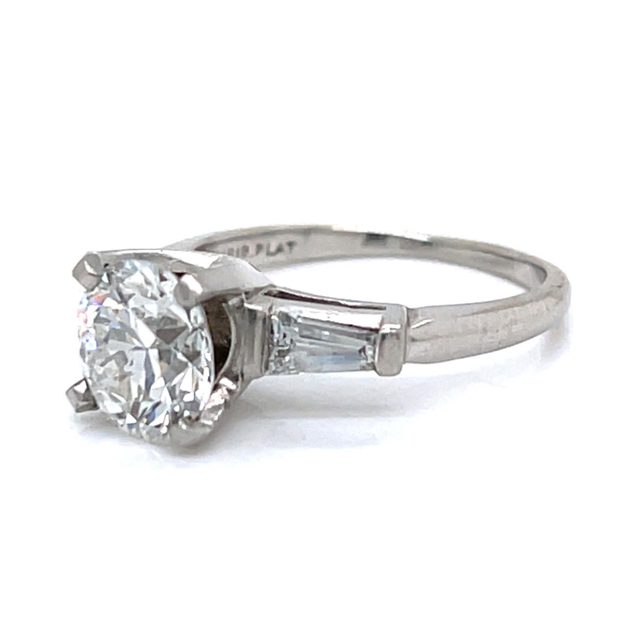 Platinum GIA Certified 1.95 Ct. European-cut Diamond Ring - Image 2