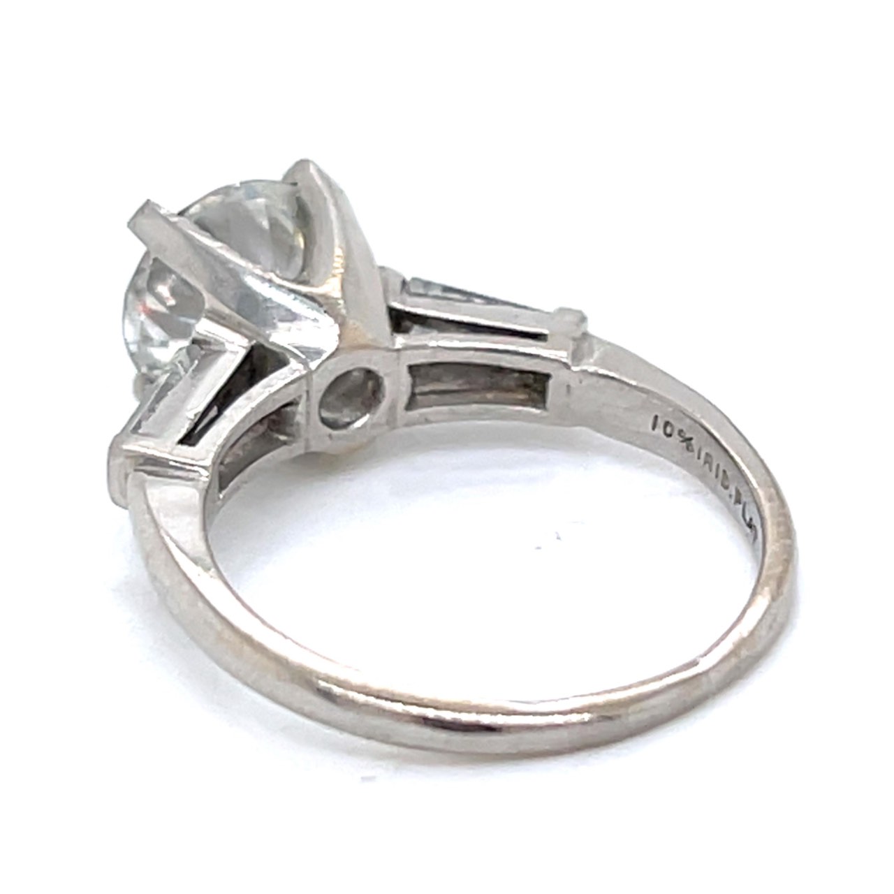 Platinum GIA Certified 1.95 Ct. European-cut Diamond Ring - Image 3