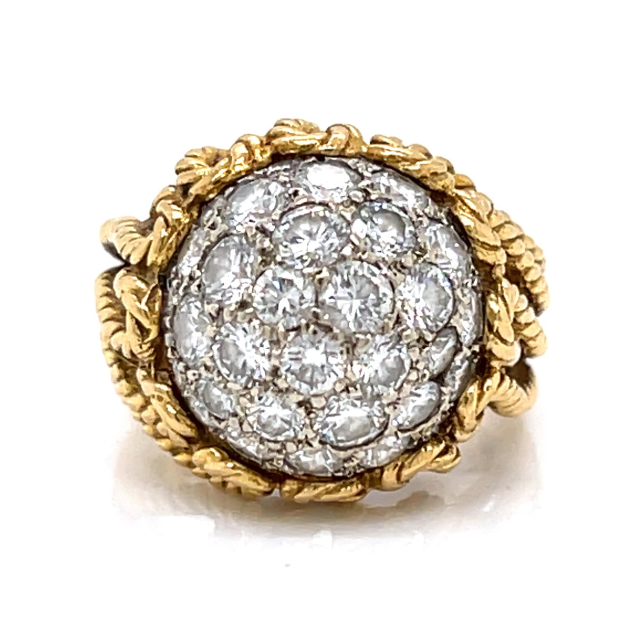 1960’s 18K Yellow Gold 3.00 Ct. Diamond Ring