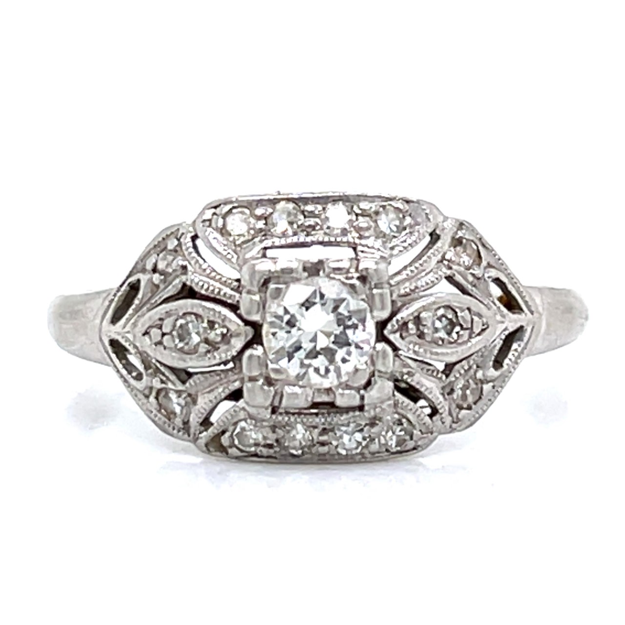 Art Deco Platinum Diamond Ring
