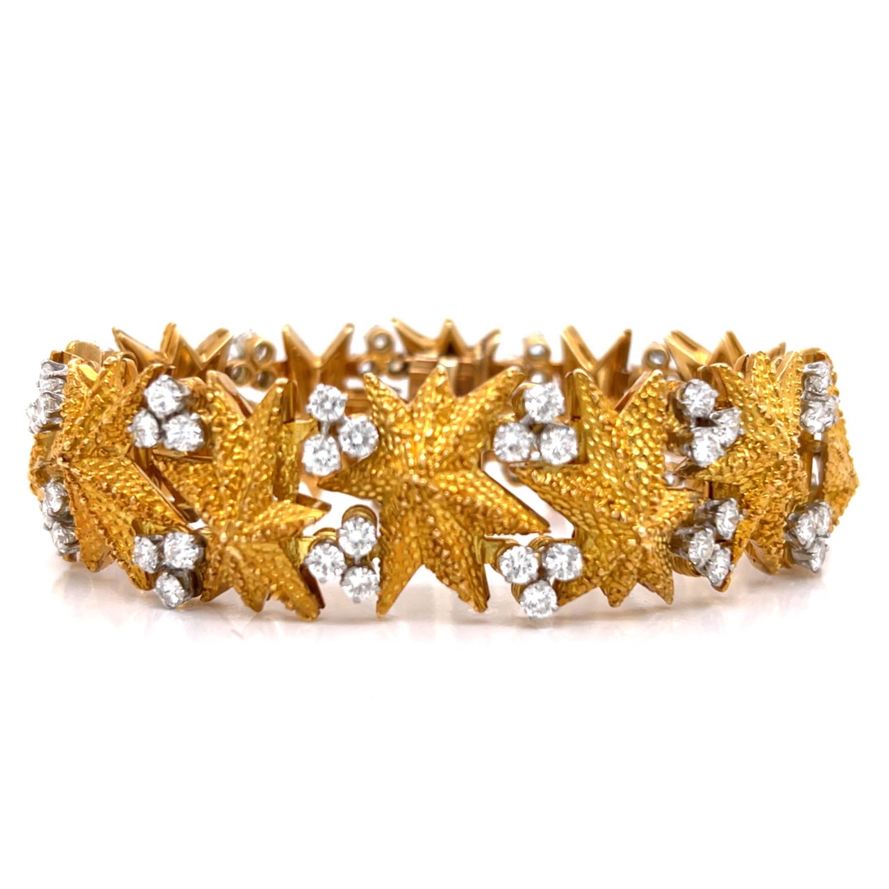 1960’s 18K Yellow Gold 8.50 Ct. Diamond Bracelet