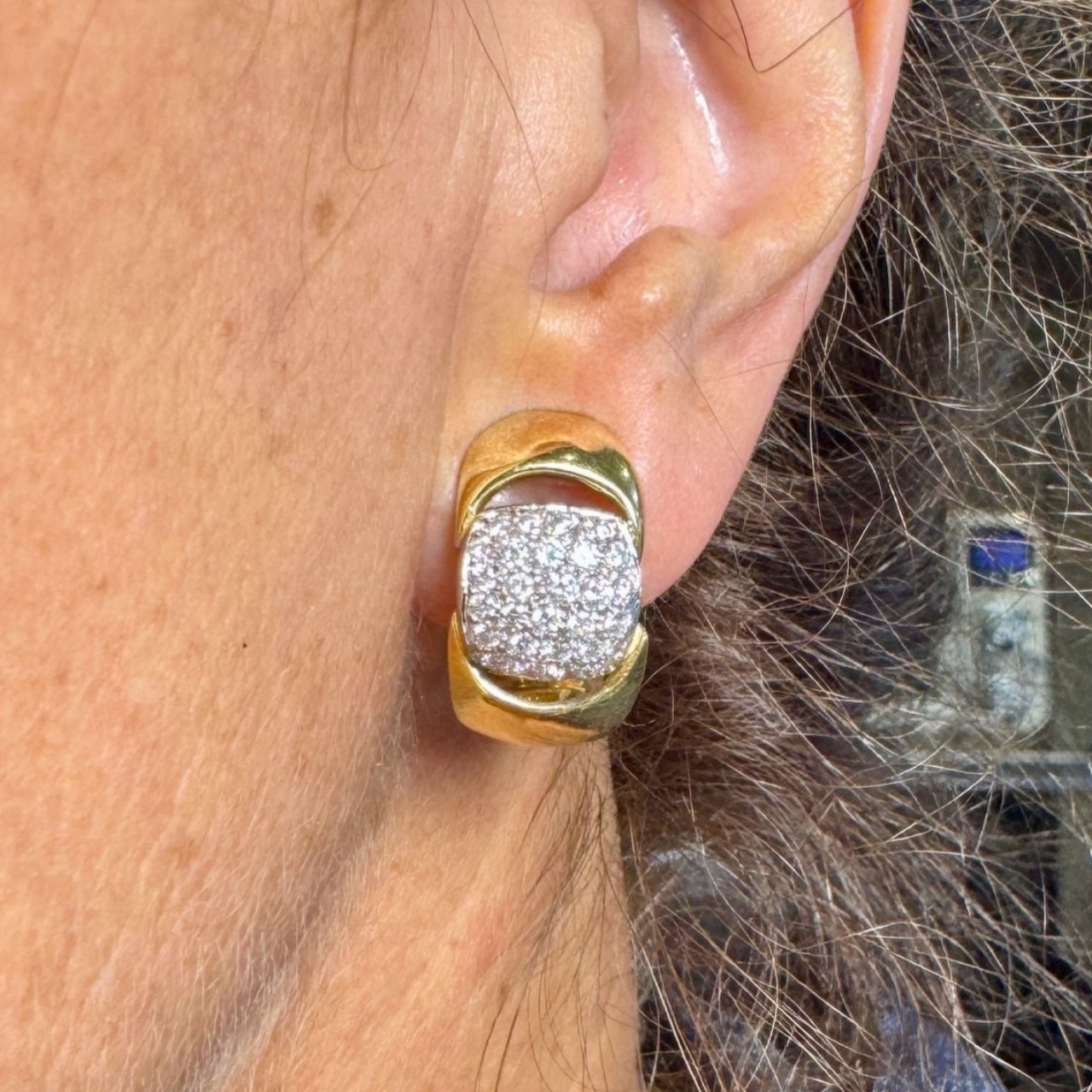 18K Yellow Gold 2.35 Ct. Diamond Earrings