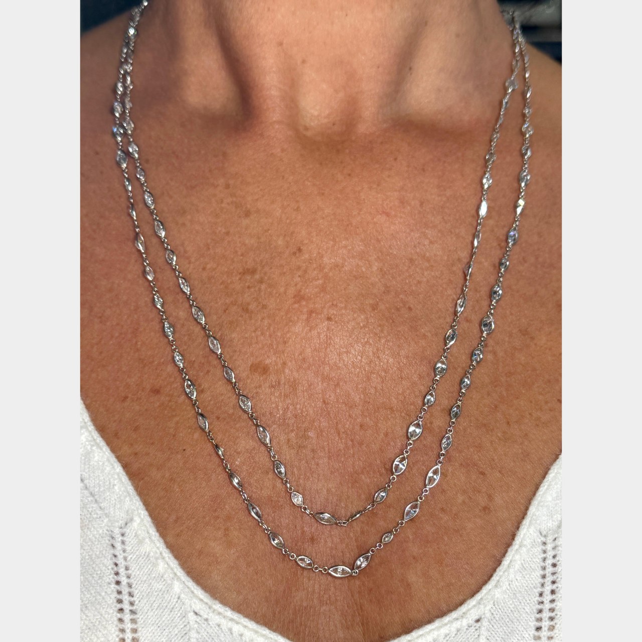 Platinum 26.50 Ct. Diamond by the Yard Necklace Platinum 26.50 Ct. Diamond by the Yard Necklace