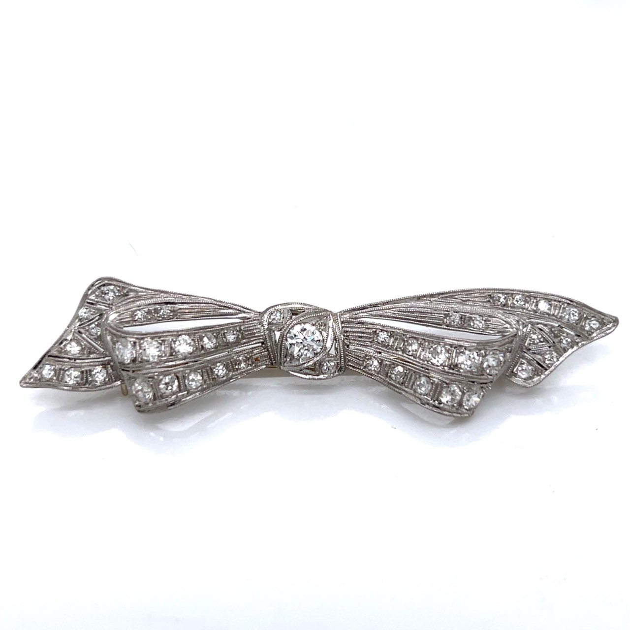 Art Deco Platinum 2.00 Ct. Diamond Brooch Art Deco Platinum 2.00 Ct. Diamond Brooch