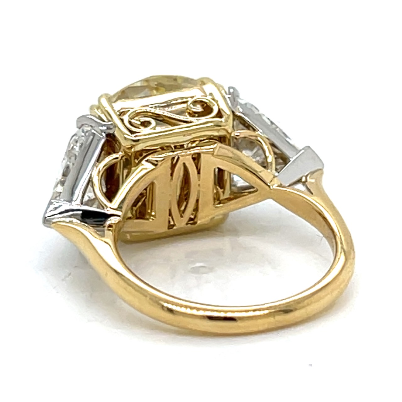 18K Yellow Gold & Platinum 7.77 Ct. GIA Certified Diamond Ring - Image 3