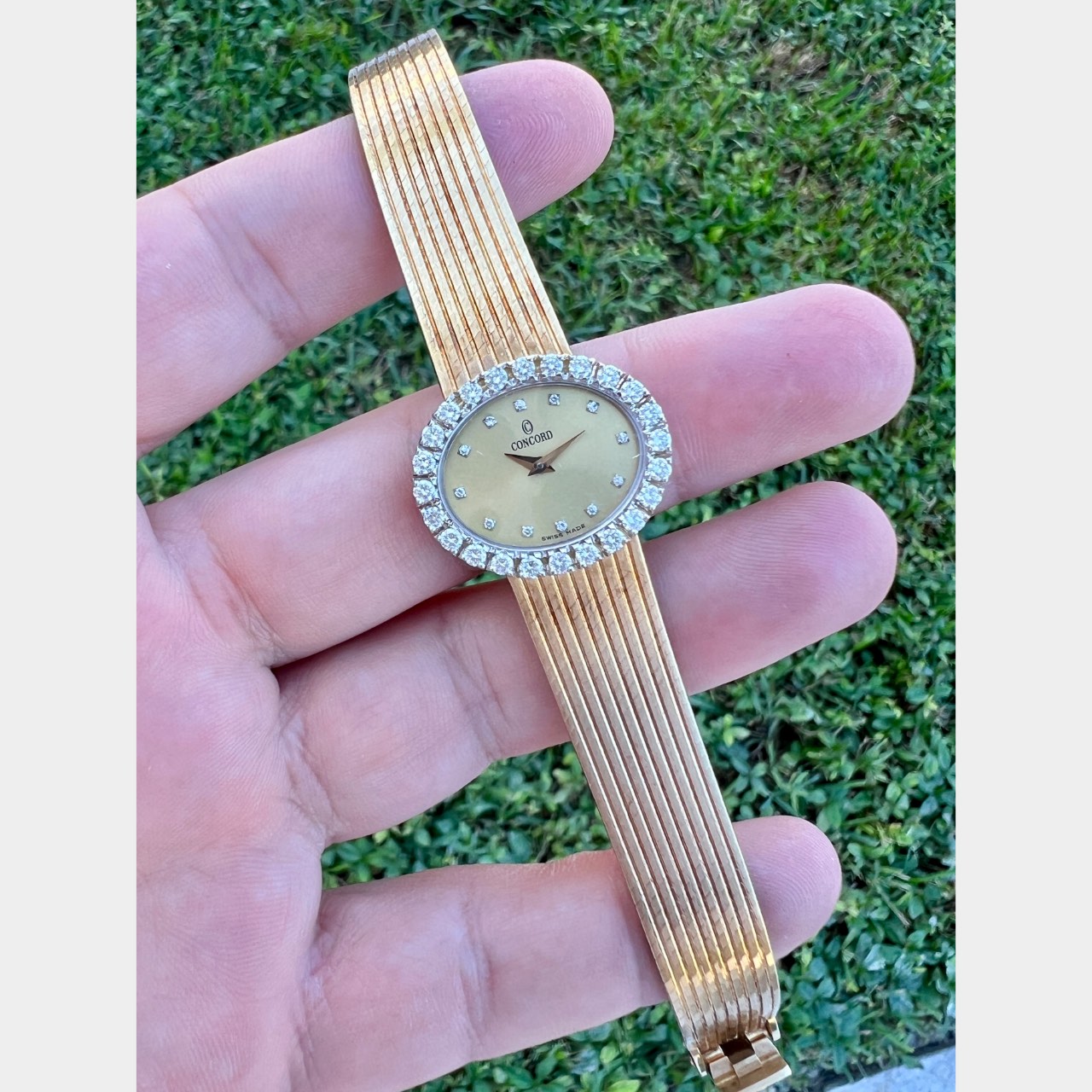 CONCORD 14K Yellow Gold Diamond Ladies Dress Watch