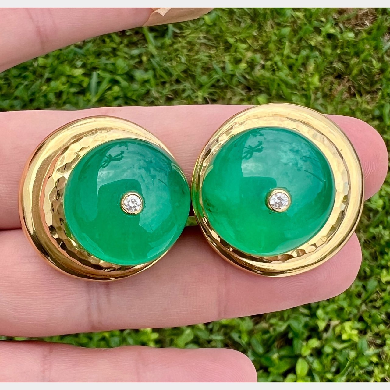 ANDREW CLUNN 18K Yellow Gold Earrings