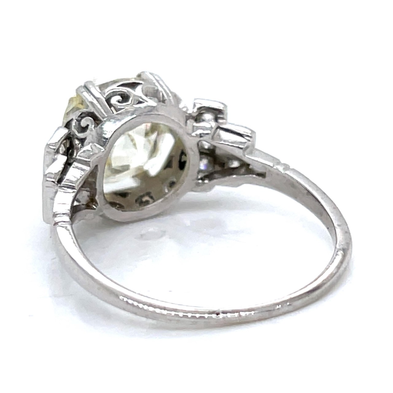 Art Deco Platinum 3.96 Ct. Diamond Ring - Image 3