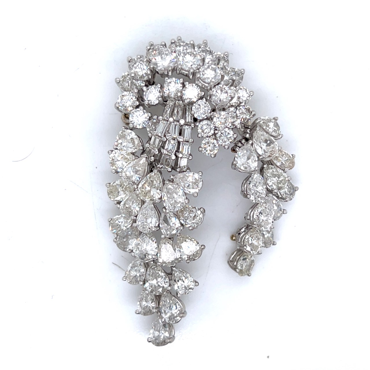 1950’s Platinum 22.00 Ct Diamond Brooch