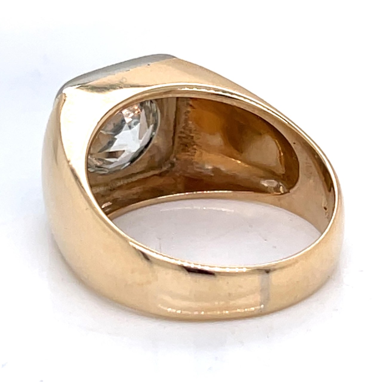 1960’s 14K Yellow Gold 4.15 Ct. Diamond Men’s Ring - Image 3