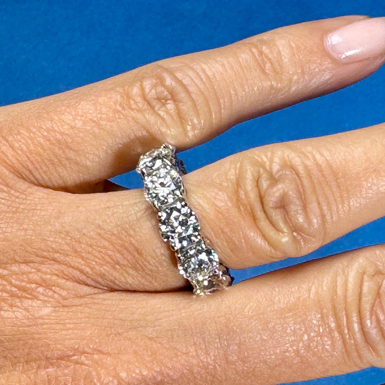 18K White Gold 11.00 Ct. Diamond Eternity Band - Image 3