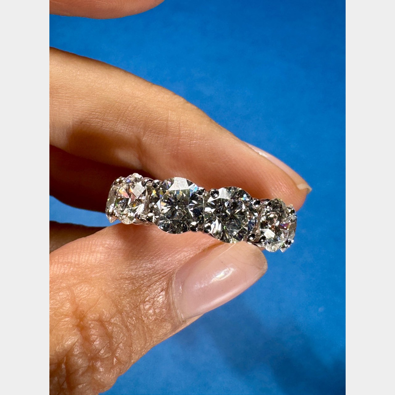 18K White Gold 11.00 Ct. Diamond Eternity Band - Image 4