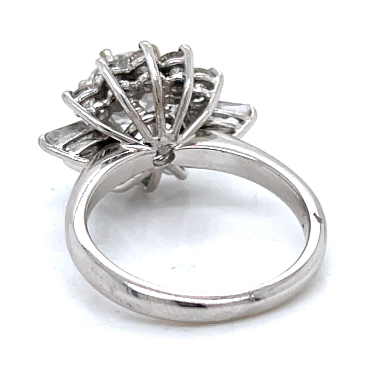 FRENCH 18K White Gold 3.46 Ct. Diamond Ring - Image 3