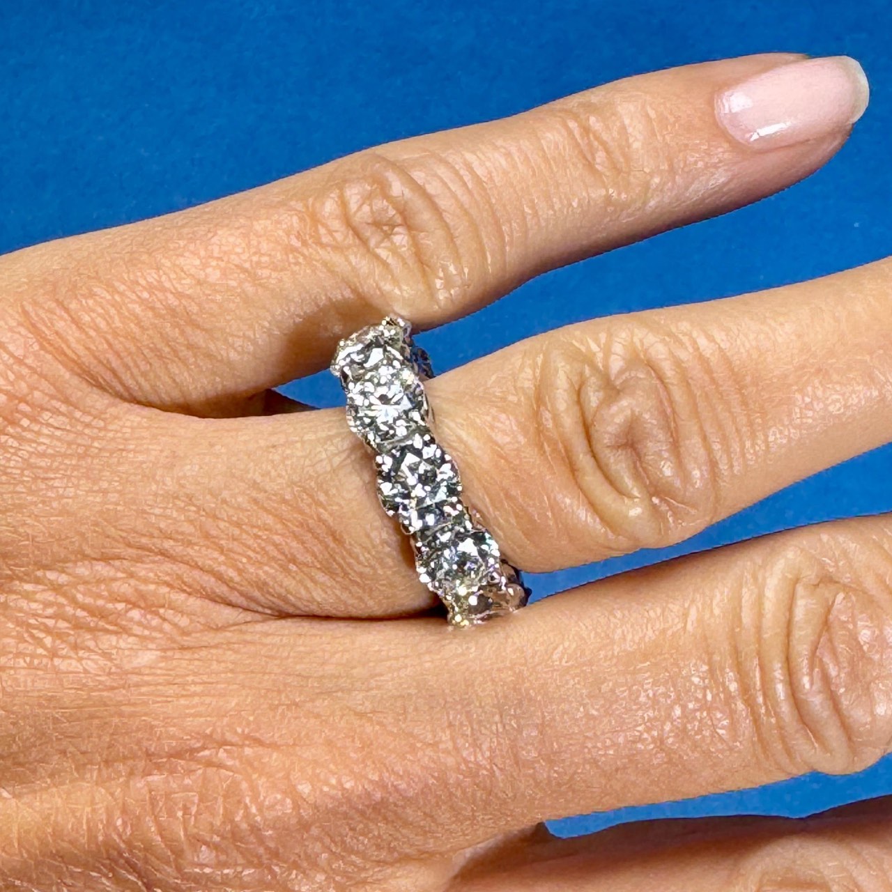 18K White Gold 11.80 Ct. Diamond Eternity Band - Image 3