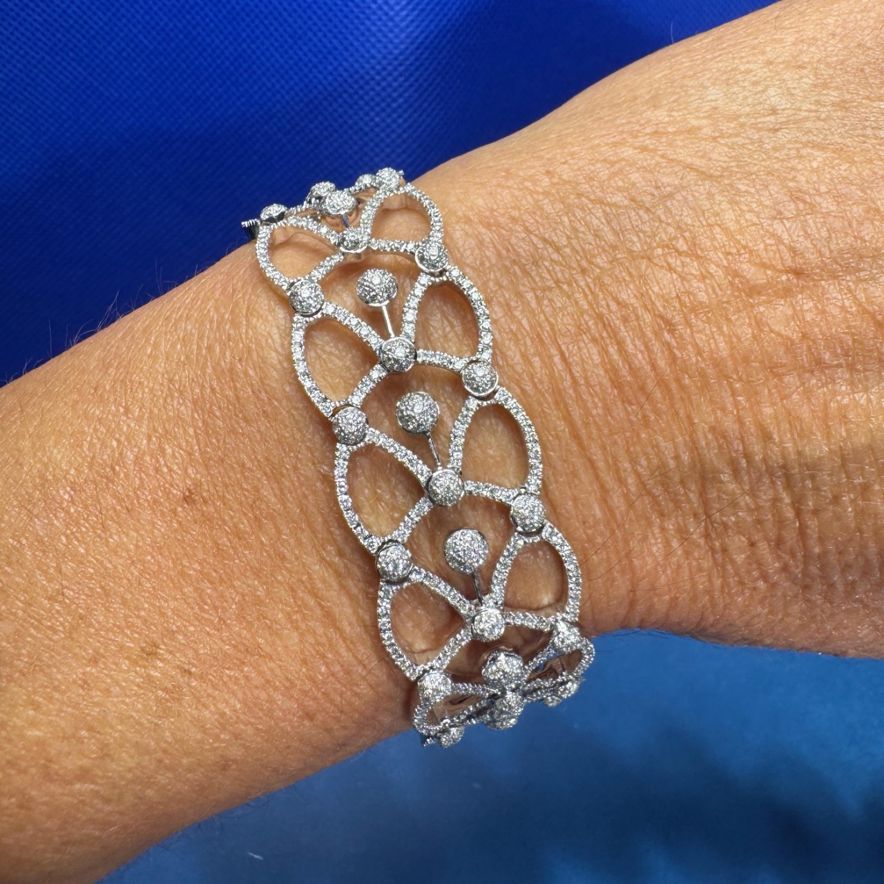 18K White Gold 5.00 Ct. Diamond Bracelet