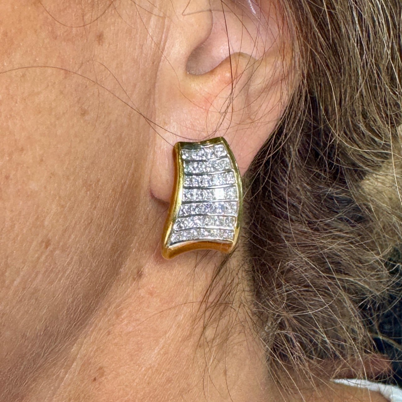 18K Yellow Gold 4.42 Ct. Diamond Earrings