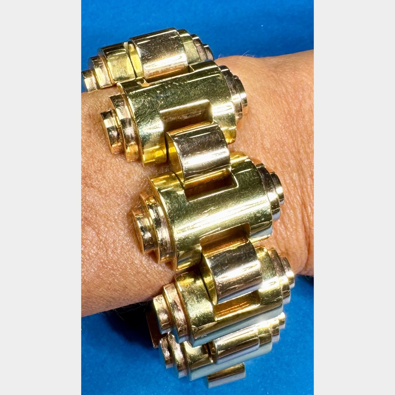 Retro 18K Green & Rose Gold Bracelet